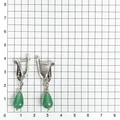 Серьги из серебра с хризопразом 2540