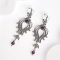 Серьги из серебра с аметистом 2543