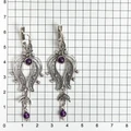 Серьги из серебра с аметистом 2543