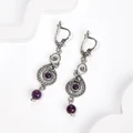 Серьги из серебра с аметистом 2545