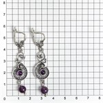 Серьги из серебра с аметистом 2545 Серьги из серебра с аметистом 2545