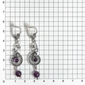 Серьги из серебра с аметистом 2545
