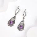 Серьги из серебра с аметистом 2549