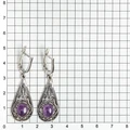 Серьги из серебра с аметистом 2549