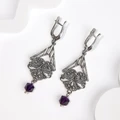 Серьги из серебра с аметистом 2550