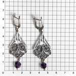 Серьги из серебра с аметистом 2550