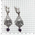 Серьги из серебра с аметистом 2550