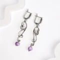 Серьги из серебра с аметистом 2551