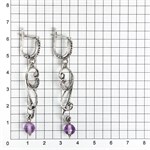 Серьги из серебра с аметистом 2551