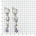 Серьги из серебра с аметистом 2551