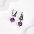 Серьги из серебра с аметистом 2552