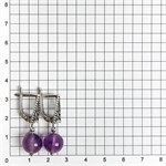 Серьги из серебра с аметистом 2552