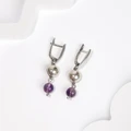 Серьги из серебра с аметистом 2554