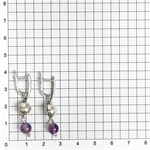 Серьги из серебра с аметистом 2554