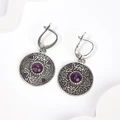 Серьги из серебра с аметистом 2555