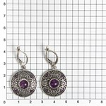 Серьги из серебра с аметистом 2555