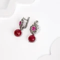 Серьги из серебра с корундом 2559