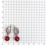 Серьги из серебра с корундом 2559