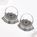 Серьги из серебра с корундом 2561