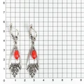 Серьги из серебра с кораллом 2564