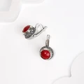 Серьги из серебра с кораллом 2565