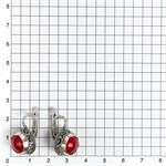 Серьги из серебра с кораллом 2565