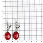Серьги из серебра с кораллом 2566