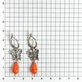 Серьги из серебра с кораллом 2567