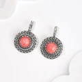 Серьги из серебра с кораллом 2568