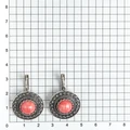 Серьги из серебра с кораллом 2568