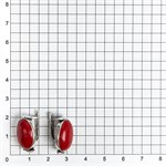 Серьги из серебра с кораллом 2569