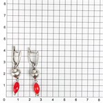 Серьги из серебра с кораллом 2571