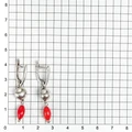Серьги из серебра с кораллом 2571