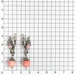 Серьги из серебра с розовым кораллом 2573