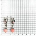 Серьги из серебра с розовым кораллом 2573