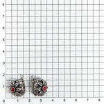 Серьги из серебра с кораллом 2576