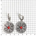 Серьги из серебра с кораллом 2578