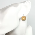 Серьги из серебра с медовым кварцем 2583