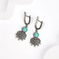 Серьги из серебра с бирюзой 2587