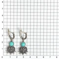 Серьги из серебра с бирюзой 2587
