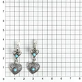 Серьги из серебра с бирюзой 2588