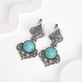 Серьги из серебра с бирюзой 2589