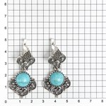 Серьги из серебра с бирюзой 2589