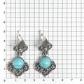 Серьги из серебра с бирюзой 2589