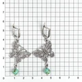 Серьги из серебра с бирюзой 2590