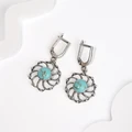 Серьги из серебра с бирюзой 2591