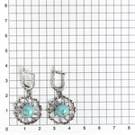 Серьги из серебра с бирюзой 2591