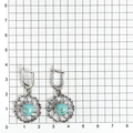 Серьги из серебра с бирюзой 2591