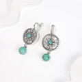 Серьги из серебра с бирюзой 2592