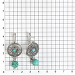 Серьги из серебра с бирюзой 2592
